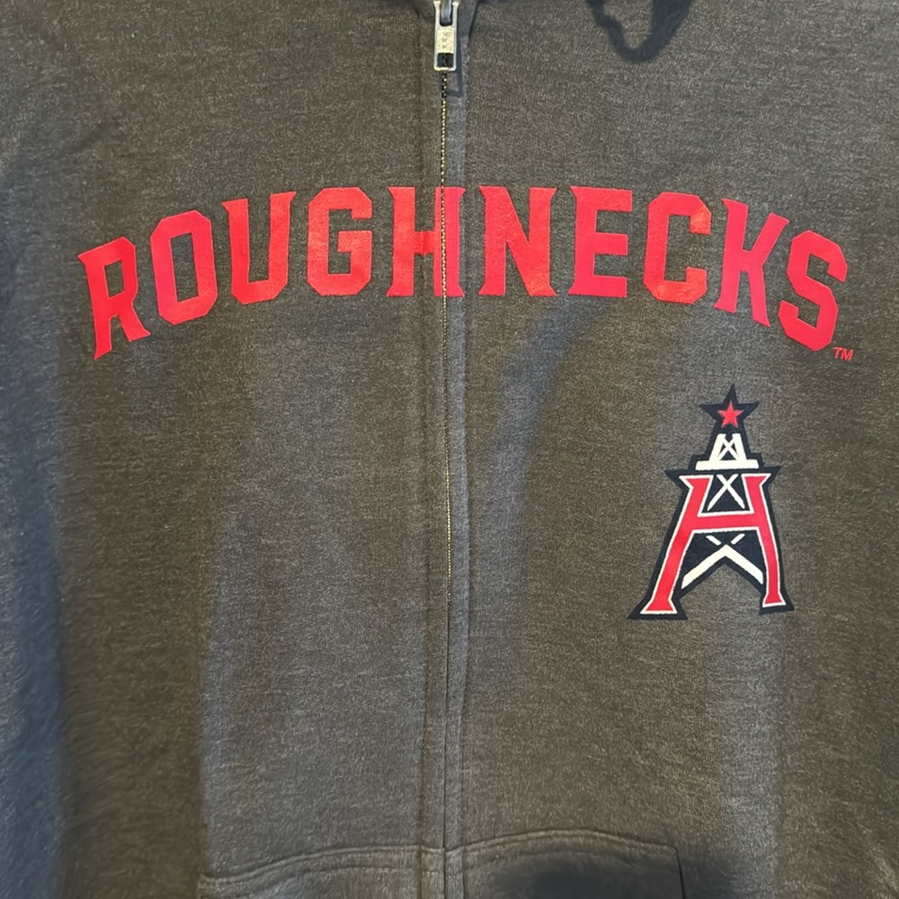 XFL Roughnecks zip up hoodie size Medium NWT - Picture 3 of 7